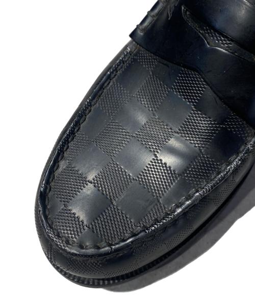 LOUIS VUITTON（ルイ ヴィトン）LOUIS VUITTON (ルイ ヴィトン) ダミエコインローファー ブラック サイズ:8の古着・服飾アイテム