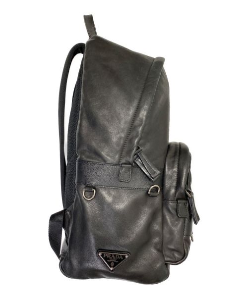 PRADA（プラダ）PRADA (プラダ) レザーバックパック ブラック サイズ:-の古着・服飾アイテム