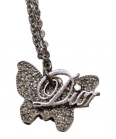 中古・古着通販】Dior (ディオール) バタフライ ネックレス シルバー