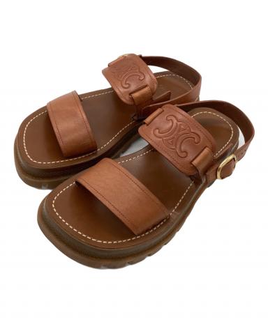 中古・古着通販】CELINE (セリーヌ) トリオンフ サンダル ブラウン