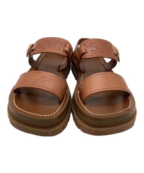 CELINE（セリーヌ）CELINE (セリーヌ) トリオンフ サンダル ブラウン サイズ:SIZE 36/約23cmの古着・服飾アイテム