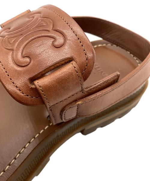 CELINE（セリーヌ）CELINE (セリーヌ) トリオンフ サンダル ブラウン サイズ:SIZE 36/約23cmの古着・服飾アイテム