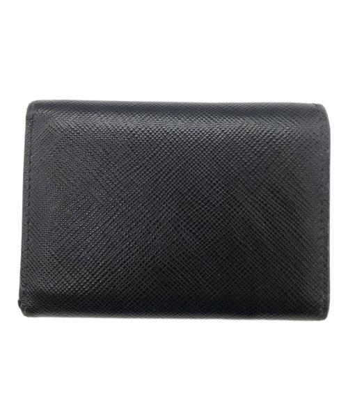PRADA（プラダ）PRADA (プラダ) サフィアーノ　3つ折り財布 ブラックの古着・服飾アイテム