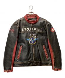 HYDROGEN（ハイドロゲン）の古着「ライダースジャケット」｜ブラック×レッド