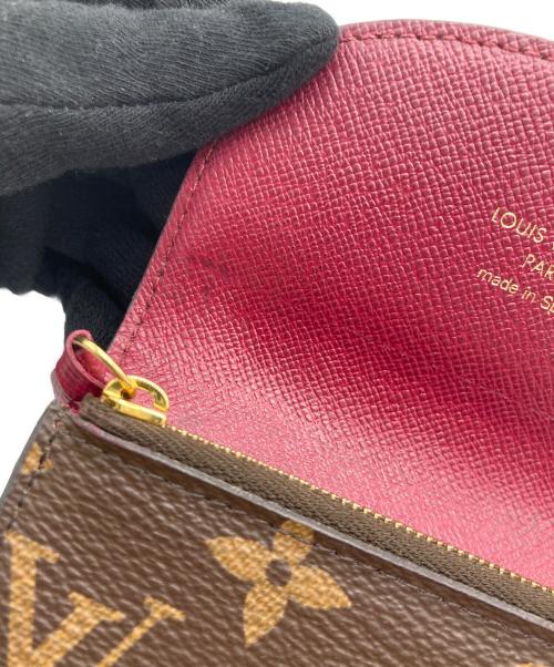 LOUIS VUITTON（ルイ ヴィトン）LOUIS VUITTON (ルイ ヴィトン) ポルトモネ・ロザリ ブラウン×ピンクの古着・服飾アイテム