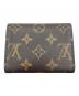 LOUIS VUITTON (ルイ ヴィトン) ポルトモネ・ロザリ ブラウン×ピンク：30000円
