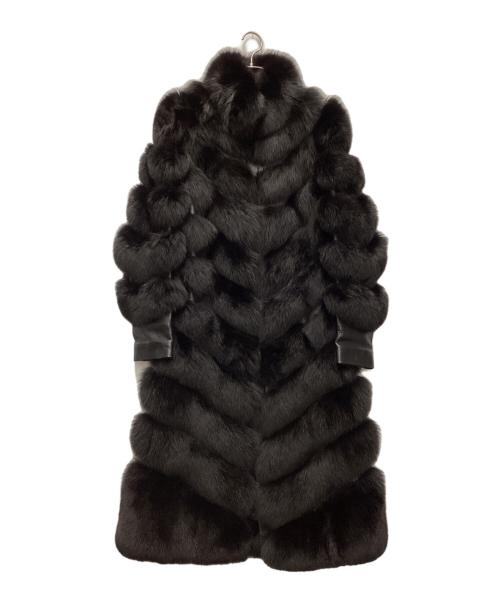 ALEXANDER McQUEEN（アレキサンダーマックイーン）ALEXANDER McQUEEN (アレキサンダーマックイーン) ファーレザーコート ブラック サイズ:38の古着・服飾アイテム