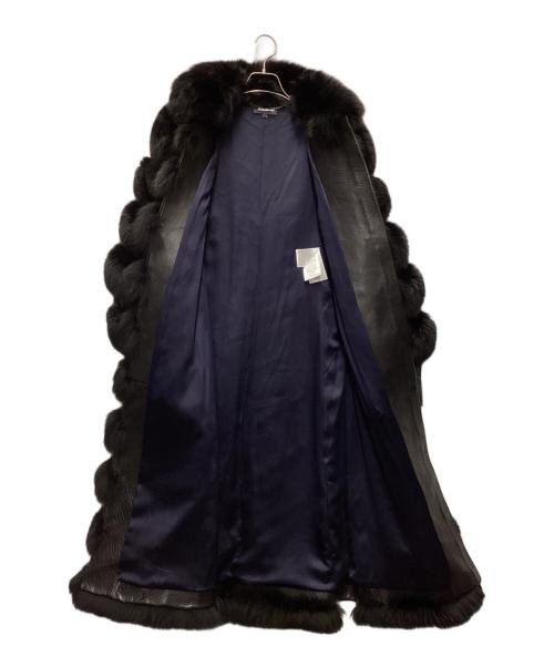 ALEXANDER McQUEEN（アレキサンダーマックイーン）ALEXANDER McQUEEN (アレキサンダーマックイーン) ファーレザーコート ブラック サイズ:38の古着・服飾アイテム