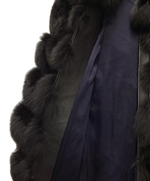 ALEXANDER McQUEEN（アレキサンダーマックイーン）ALEXANDER McQUEEN (アレキサンダーマックイーン) ファーレザーコート ブラック サイズ:38の古着・服飾アイテム