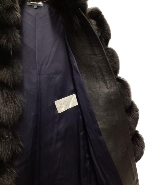 ALEXANDER McQUEEN（アレキサンダーマックイーン）ALEXANDER McQUEEN (アレキサンダーマックイーン) ファーレザーコート ブラック サイズ:38の古着・服飾アイテム