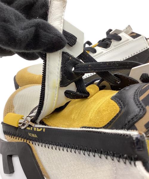 FENDI（フェンディ）FENDI (フェンディ) スニーカー ブラウン×イエロー サイズ:SIZE 7の古着・服飾アイテム