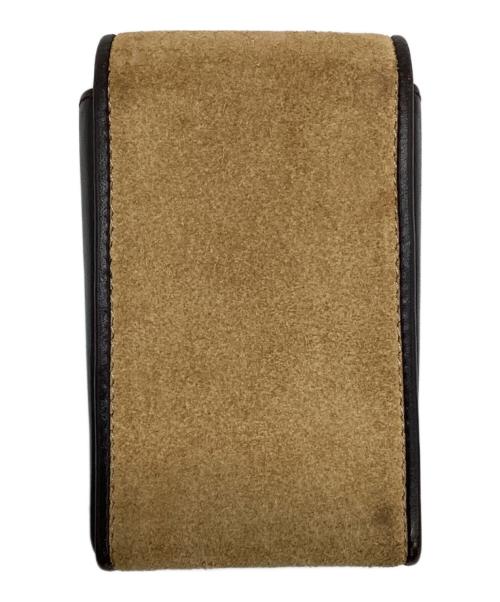 LOEWE（ロエベ）LOEWE (ロエベ) シガレットケース ベージュ×ダークブラウンの古着・服飾アイテム