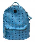 MCMエムシーエム）の古着「スタッズレザーリュック」｜スカイブルー