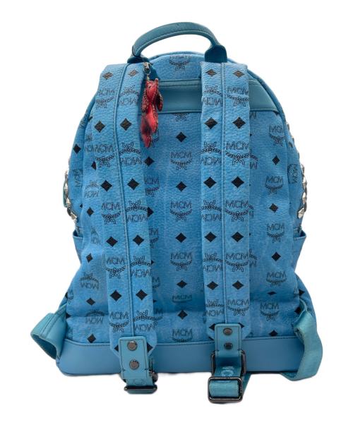 MCM（エムシーエム）MCM (エムシーエム) スタッズレザーリュック スカイブルーの古着・服飾アイテム