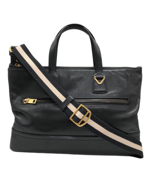 BALLY（バリー）BALLY (バリー) 2WAYビジネスバッグ ブラックの古着・服飾アイテム