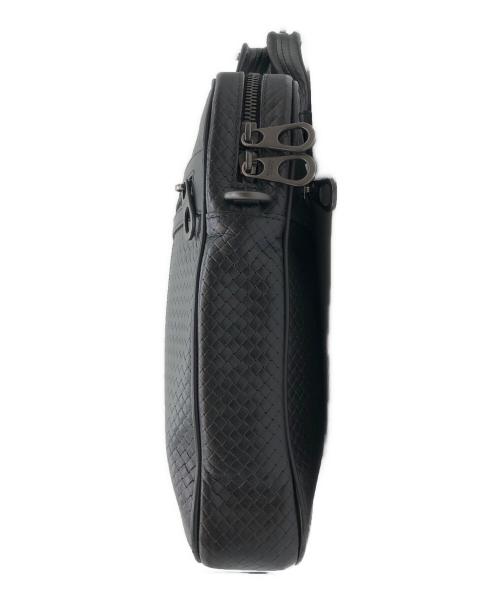 BOTTEGA VENETA（ボッテガベネタ）BOTTEGA VENETA (ボッテガベネタ) イントレチャート　ソフトブリーフケース ブラック×ブルーの古着・服飾アイテム