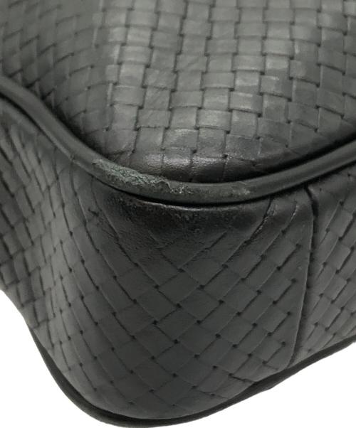 BOTTEGA VENETA（ボッテガベネタ）BOTTEGA VENETA (ボッテガベネタ) イントレチャート　ソフトブリーフケース ブラック×ブルーの古着・服飾アイテム