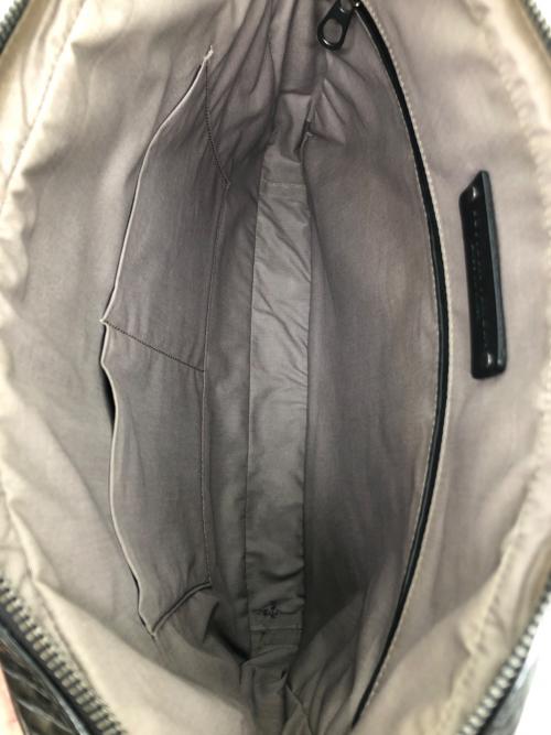 BOTTEGA VENETA（ボッテガベネタ）BOTTEGA VENETA (ボッテガベネタ) イントレチャート　ソフトブリーフケース ブラック×ブルーの古着・服飾アイテム