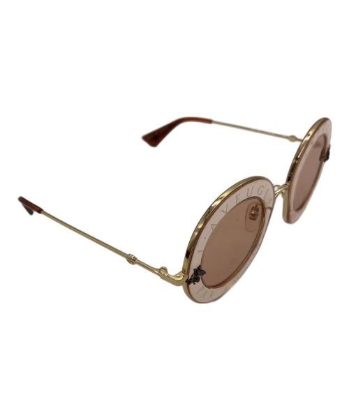 GUCCI（グッチ）GUCCI (グッチ) L’AVEUGLE PAR AMOUR　サングラス ブラウン サイズ:44□30の古着・服飾アイテム