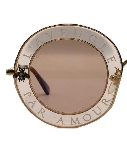 GUCCI（グッチ）GUCCI (グッチ) L’AVEUGLE PAR AMOUR　サングラス ブラウン サイズ:44□30の古着・服飾アイテム