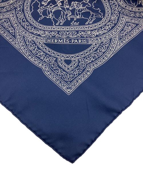 HERMES（エルメス）HERMES (エルメス) スカーフ ネイビーの古着・服飾アイテム
