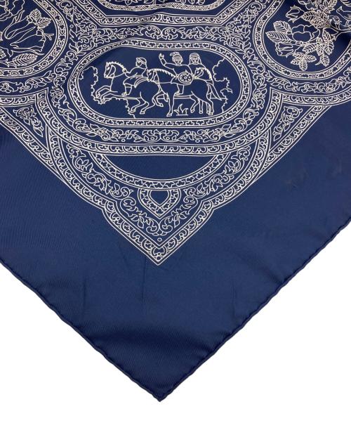 HERMES（エルメス）HERMES (エルメス) スカーフ ネイビーの古着・服飾アイテム