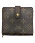 LOUIS VUITTON（ルイ ヴィトン）の古着「モノグラム　コンパクトジップ」｜ブラウン