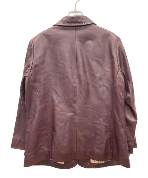 BURBERRY LONDON（バーバリーロンドン）BURBERRY LONDON (バーバリーロンドン) レザージャケット ブラウン サイズ:サイズ表記無しの古着・服飾アイテム