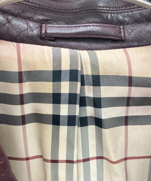 BURBERRY LONDON（バーバリーロンドン）BURBERRY LONDON (バーバリーロンドン) レザージャケット ブラウン サイズ:サイズ表記無しの古着・服飾アイテム