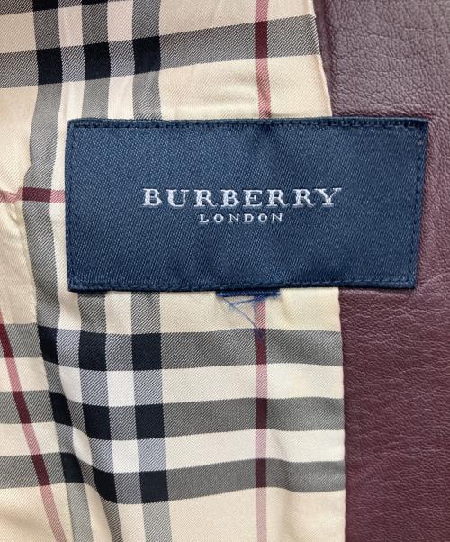 BURBERRY LONDON（バーバリーロンドン）BURBERRY LONDON (バーバリーロンドン) レザージャケット ブラウン サイズ:サイズ表記無しの古着・服飾アイテム