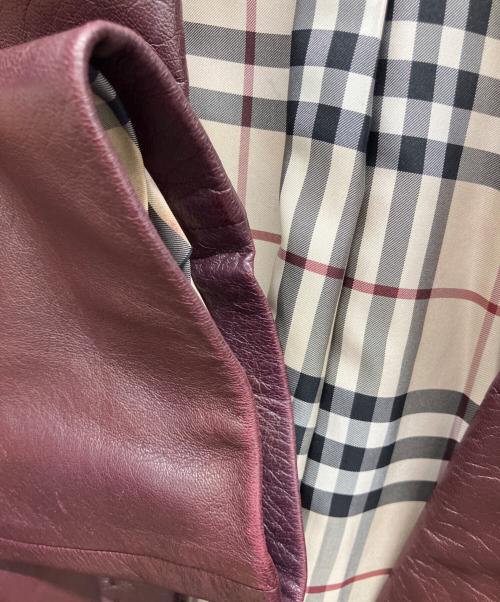 BURBERRY LONDON（バーバリーロンドン）BURBERRY LONDON (バーバリーロンドン) レザージャケット ブラウン サイズ:サイズ表記無しの古着・服飾アイテム