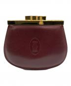 Cartierカルティエ）の古着「ガマ口コインケース」｜ボルドー