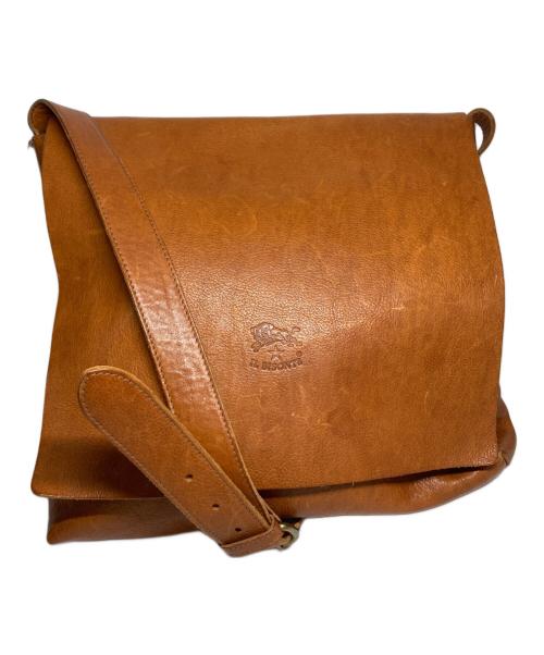 IL BISONTE（イル ビゾンテ）IL BISONTE (イル ビゾンテ) レザーショルダーバッグ ブラウンの古着・服飾アイテム