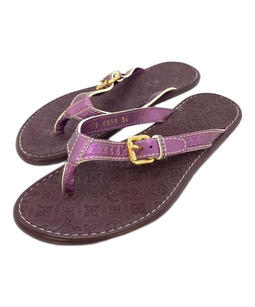 LOUIS VUITTON（ルイ ヴィトン）LOUIS VUITTON (ルイ ヴィトン) トングサンダル パープル サイズ:36の古着・服飾アイテム