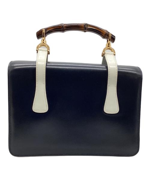 GUCCI（グッチ）GUCCI (グッチ) ハンドバッグ ブラック×ホワイトの古着・服飾アイテム