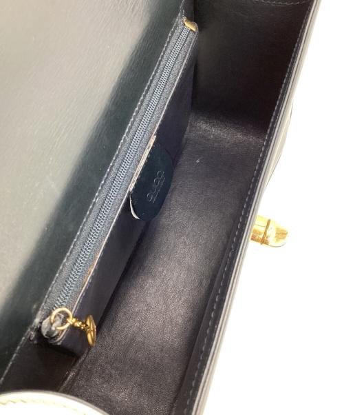 GUCCI（グッチ）GUCCI (グッチ) ハンドバッグ ブラック×ホワイトの古着・服飾アイテム