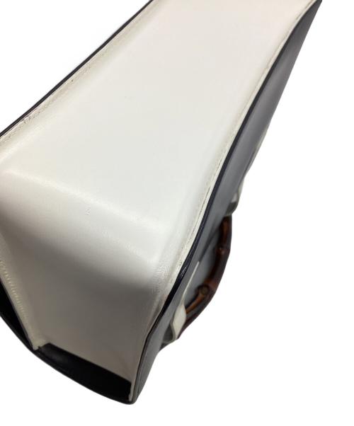 GUCCI（グッチ）GUCCI (グッチ) ハンドバッグ ブラック×ホワイトの古着・服飾アイテム