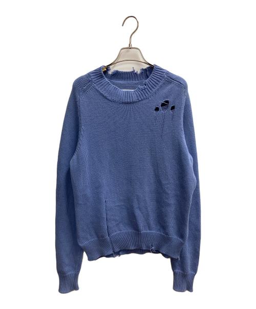 Maison Margiela（メゾンマルジェラ）Maison Margiela (メゾンマルジェラ) デストロイニット ブルー サイズ:SIZE Mの古着・服飾アイテム