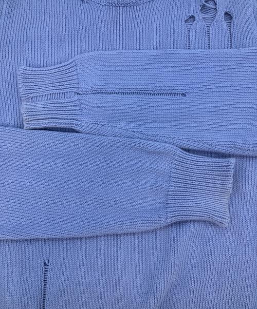 Maison Margiela（メゾンマルジェラ）Maison Margiela (メゾンマルジェラ) デストロイニット ブルー サイズ:SIZE Mの古着・服飾アイテム