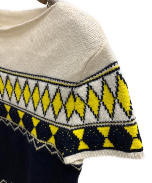 Maison Margiela（メゾンマルジェラ）Maison Margiela (メゾンマルジェラ) ノルディックニット イエロー×ネイビー サイズ:SIZE Sの古着・服飾アイテム