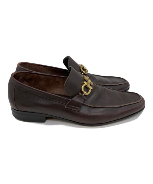 Salvatore Ferragamo（サルヴァトーレ フェラガモ）Salvatore Ferragamo (サルヴァトーレ フェラガモ) レザーシューズ ブラウン サイズ:SIZE 7の古着・服飾アイテム