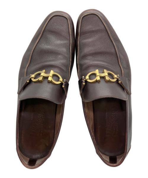 Salvatore Ferragamo（サルヴァトーレ フェラガモ）Salvatore Ferragamo (サルヴァトーレ フェラガモ) レザーシューズ ブラウン サイズ:SIZE 7の古着・服飾アイテム