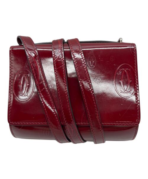 Cartier（カルティエ）Cartier (カルティエ) ショルダーポーチ ボルドーの古着・服飾アイテム
