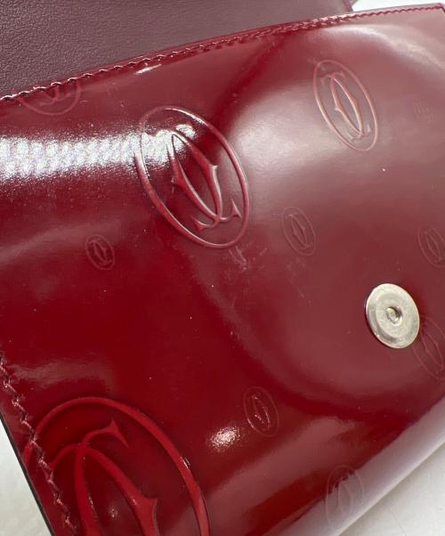 Cartier（カルティエ）Cartier (カルティエ) ショルダーポーチ ボルドーの古着・服飾アイテム