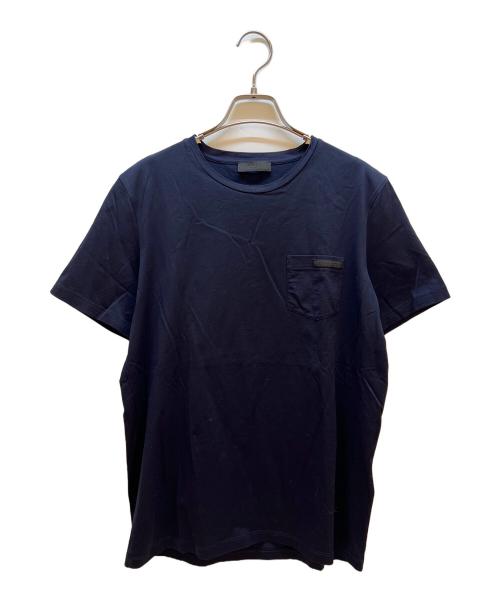 PRADA（プラダ）PRADA (プラダ) 半袖カットソー ネイビー サイズ:Mの古着・服飾アイテム