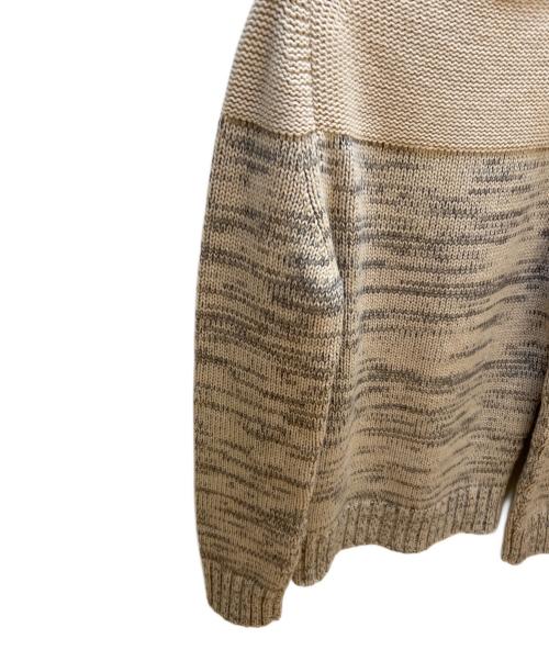 HERMES（エルメス）HERMES (エルメス) ローゲージニット ベージュ サイズ:Ｍの古着・服飾アイテム