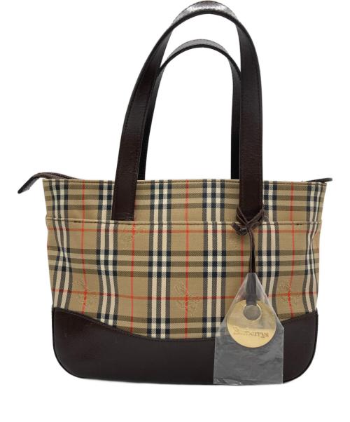 Burberrys（バーバリーズ）Burberrys (バーバリーズ) ハンドバッグ ブラウンの古着・服飾アイテム