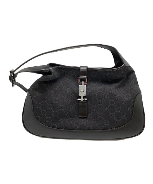 GUCCI（グッチ）GUCCI (グッチ) GGキャンバス　ショルダーバッグ ブラックの古着・服飾アイテム