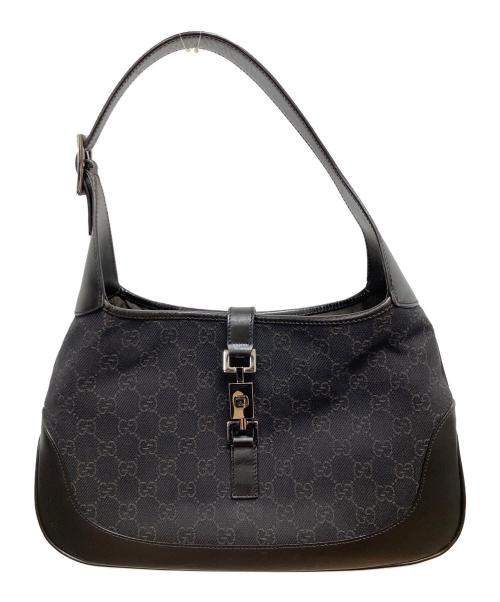 GUCCI（グッチ）GUCCI (グッチ) GGキャンバス　ショルダーバッグ ブラックの古着・服飾アイテム