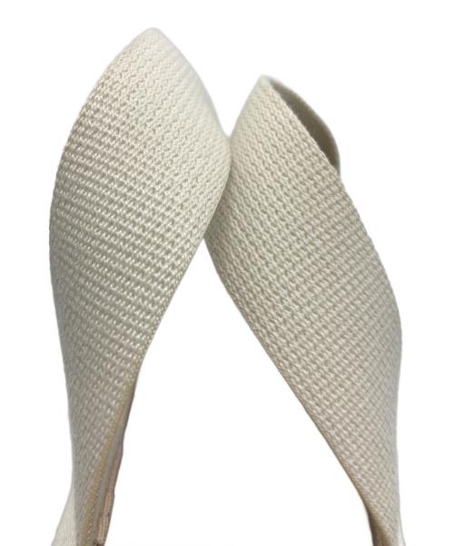 Herve Chapelier（エルベシャプリエ）Herve Chapelier (エルベシャプリエ) レザートートバッグ アイボリーの古着・服飾アイテム